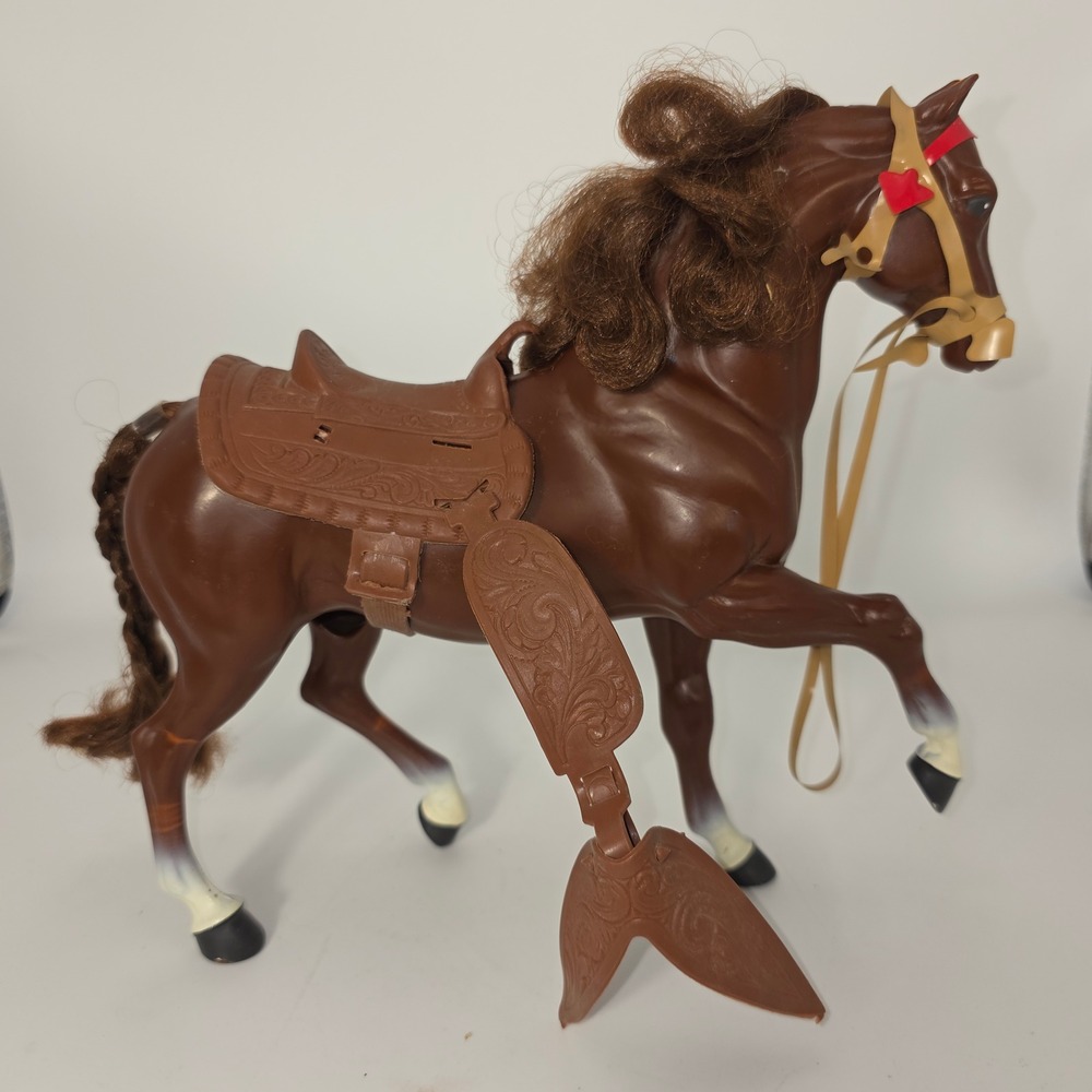 Mattel Tawny Horse Barbie Toy OS Brown Good Vintage 1982 Western Saddle Bridle